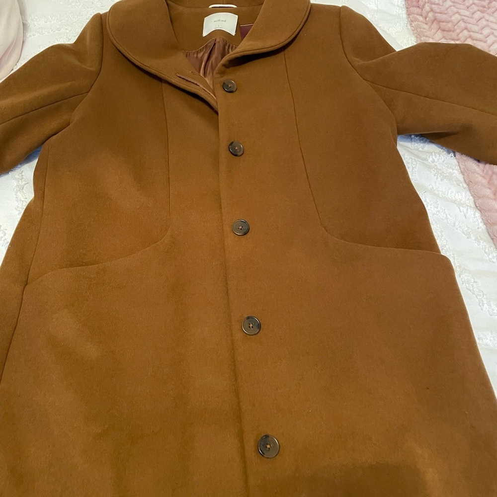 Wilfred Wool & Cashmere Coat in Rich Brown